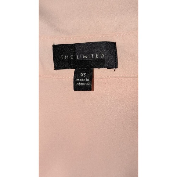 The Limited Blush Pink Sheer Button Down Long Sleeve Blouse Top Xsmall - Picture 4 of 5